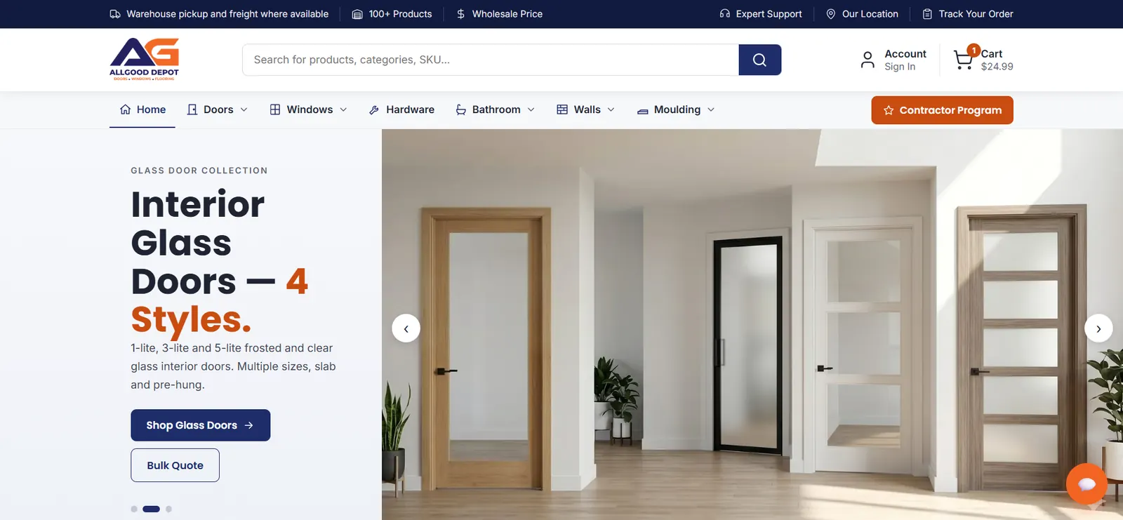 Allgood Depot website home page